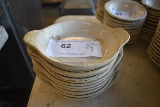 9 White Ceramic Single Serving Casserole Dishes. 7.5x6x1.5. 9 Times Your Bid!