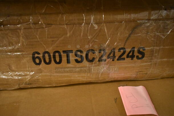 BRAND NEW SCRATCH AND DENT! Regency 600TSC2424S 24" x 24" 16 Gauge Stainless Steel Corner Work Table - Image 2 of 2