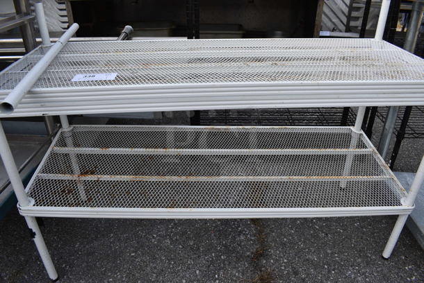 White Wire Shelving Unit. BUYER MUST DISMANTLE. PCI CANNOT DISMANTLE FOR SHIPPING. PLEASE CONSIDER FREIGHT CHARGES. 47x18x64 - Image 3 of 4