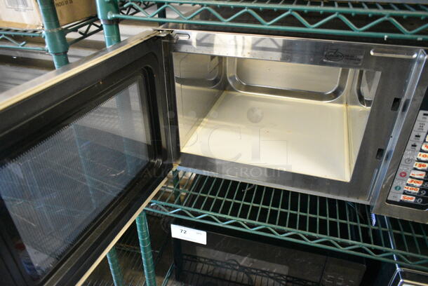 2020 Amana RCS10TS Stainless Steel Commercial Countertop Microwave Oven. 120 Volts, 1 Phase.  - Image 2 of 5