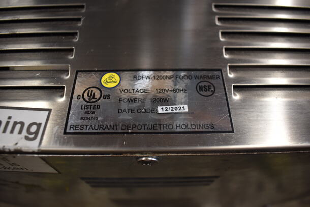2021 Qualite RDFW-1200NP Commercial Stainless Steel Electric Countertop Food Warmer. 120V. Tested and Working! - Image 4 of 4