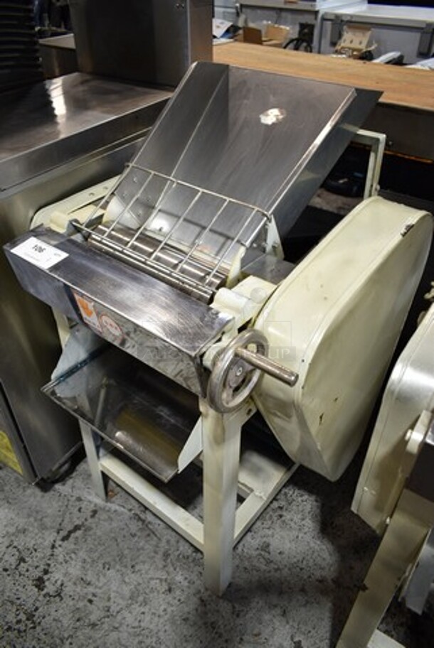 HC YJ-130 Metal Commercial Floor Style Dough Sheeter. 220 Volts.  - Image 2 of 6