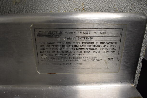 Eagle Stainless Steel Commercial Table w/ Sink Basin, Faucet, Handles, Back Splash, 2 Drawers, Undershelf and Mounted Commercial Can Opener. 120x30x39. Bay 16x19x13. BUYER MUST REMOVE. (kitchen) - Image 6 of 6