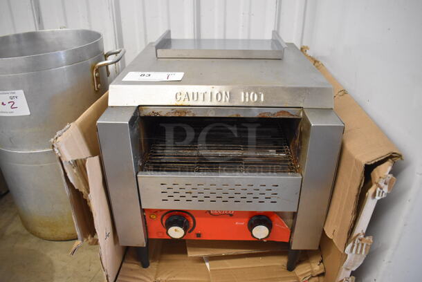 Avantco CTA7001 Stainless Steel Commercial Countertop Electric Powered Conveyor Toaster Oven. 120 Volts, 1 Phase. 15x17x17. Tested and Working!