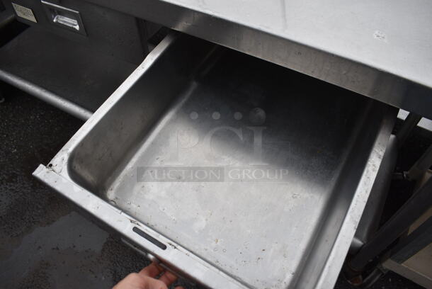 Stainless Steel Table w/ 3 Drawers and Stainless Steel Under Shelf on Commercial Casters. 72x24x34.5 - Image 6 of 7