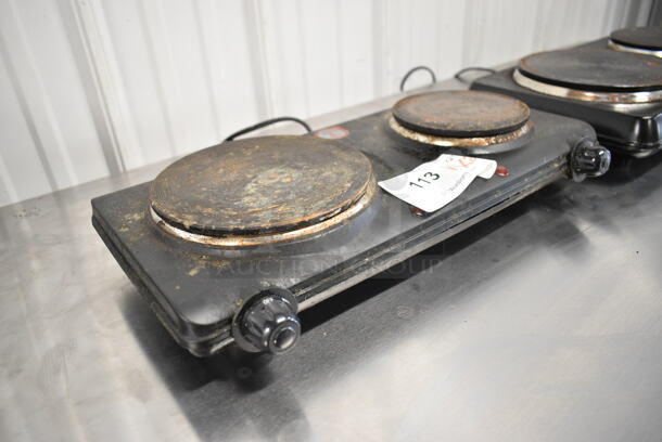 2 Elite Gourmet EDB-302BF/HD2011B Metal Countertop 2 Burner Range. 120 Volts, 1 Phase. 2 Times Your Bid!  - Image 4 of 9
