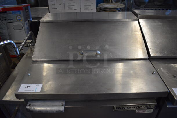 Beverage Air SP27 Stainless Steel Commercial Sandwich Salad Pre Table Bain Marie Mega Top on Commercial Casters. 115 Volts, 1 Phase. 27x29x42. Tested and Working! - Image 4 of 7