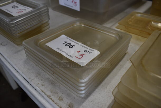 ALL ONE MONEY! Lot of 5 Clear Poly 1/6 Size Drop In Bin Lids! - Image 2 of 2