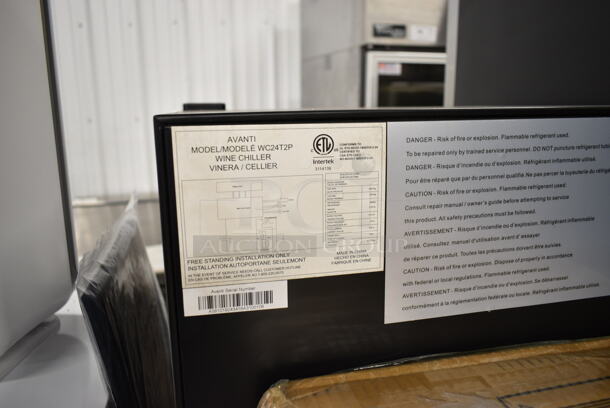 BRAND NEW SCRATCH AND DENT! Avanti WC24T2P 19" Freestanding 24 Bottle Wine Cooler Merchandiser. 115 Volts, 1 Phase. Tested and Working! - Image 8 of 8
