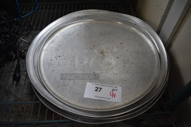 4 Various Metal Round Pizza Baking Pans. Includes 19x19. 4 Times Your Bid!
