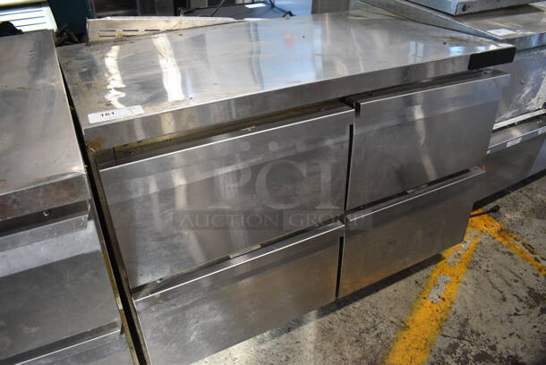 Continental Model SWF48 Stainless Steel Commercial Undercounter 4 Drawer Freezer on Commercial Casters. 115 Volts, 1 Phase. 48x30x34. Tested and Working!
