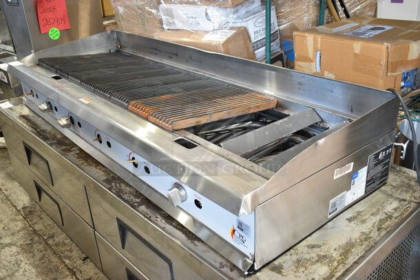 BRAND NEW SCRATCH AND DENT! 2023 Cooking Performance Group CPG 351CRCPG72NL Stainless Steel Commercial Countertop 72" Gas Radiant Charbroiler. Missing Grates. 240,000 BTU - Image 3 of 8