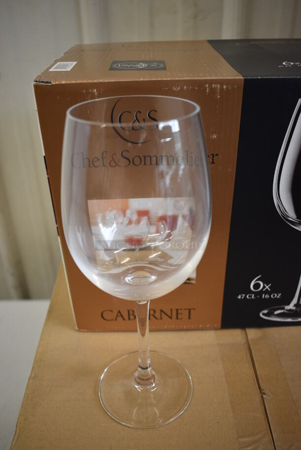 24 Chef & Sommelier 16 oz Wine Glasses. 3.5x3.5x8.5. 24 Times Your Bid!