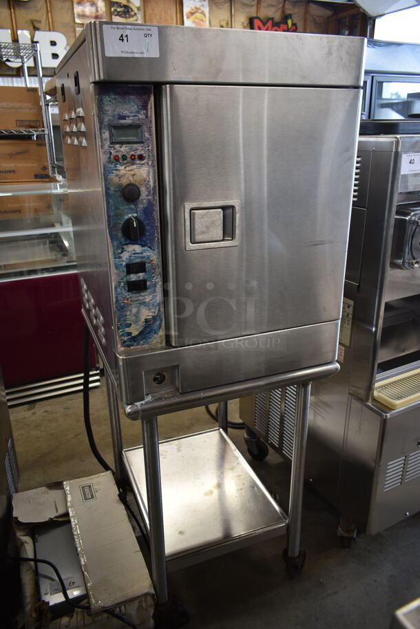 Cleveland Stainless Steel Commercial Countertop Electric Powered Single Deck Steam Cabinet on Table w/ Under Shelf. 250 Volts, 3 Phase. - Image 1 of 10