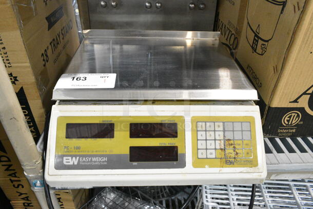Easy Weigh PC-100 Metal Countertop Scale. Tested and Working! - Image 1 of 3