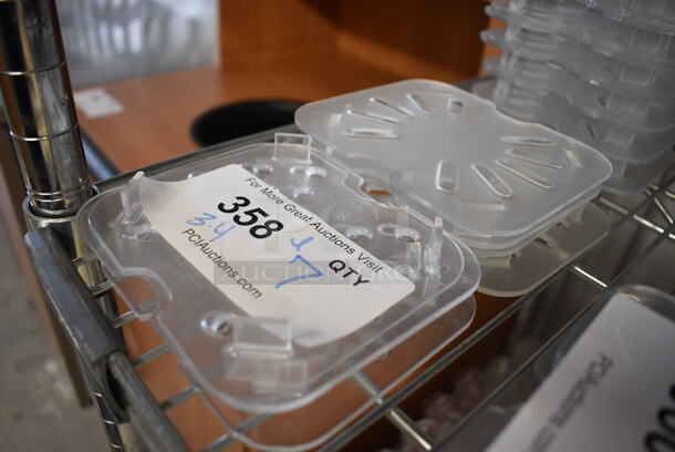 ALL ONE MONEY! Lot of 7 Clear Poly 1/6 Size Drop In Bin Straining Inserts! - Image 2 of 2