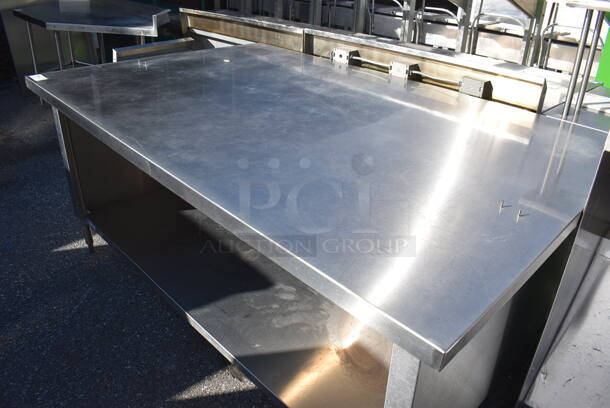 Stainless Steel Table w/ Under Shelf. 84x54x36 - Image 4 of 5