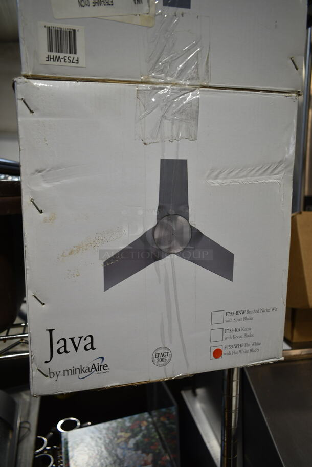 2 BRAND NEW IN BOX! Java Ceiling Fan. 2 Times Your Bid! - Image 3 of 4