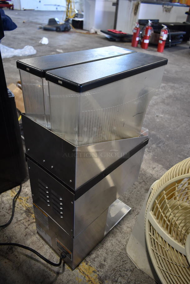 2012 Bunn MHG Stainless Steel Commercial Countertop 2 Hopper Coffee Bean Grinder. 120 Volts, 1 Phase. Tested and Working! - Image 7 of 8