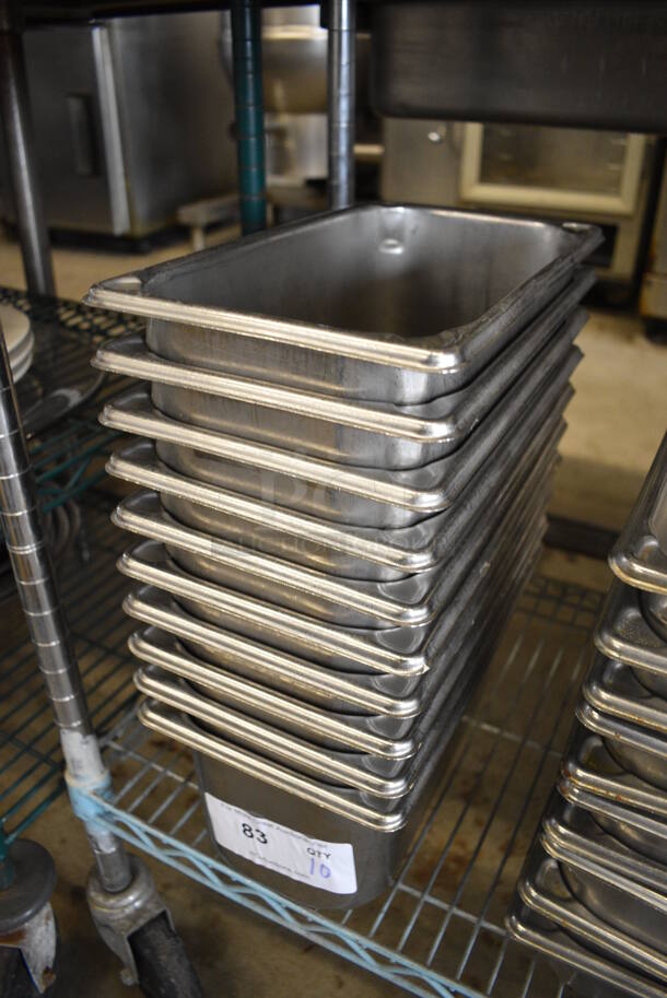 10 Stainless Steel 1/3 Size Drop In Bins. 1/3x6. 10 Times Your Bid! - Image 2 of 3