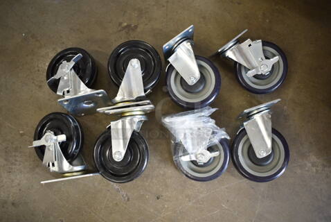 Box of 8 BRAND NEW SCRATCH AND DENT! Commercial Casters