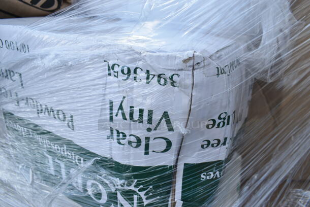 PALLET LOT of 20 BRAND NEW Boxes Including 2 Box Fineline 5032-BK Fineline 5032-BK Super Bowl 32 oz. Black PET Plastic Bowl - 100/Case, 128HD8COMBO Choice Heavy Duty 8 oz. Microwavable Translucent Plastic Deli Container and Lid Combo Pack - 240/Case, 500LSTRWL Choice 32 oz. Clear Sip-Through Lid with Extra-Wide Opening - 500/Case, 5001BNAP Choice 1-Ply White Beverage / Cocktail Napkin - 4000/Case, 433300100 Choice 6" x 1" x 8" White Sandwich / Cookie Bag - 2000/Case, 129MCR50B Choice 43 oz. Black Round Microwavable Heavy Weight Container with Lid 9" - 150/Case, 500CC20 Choice Clear PET Customizable Plastic Cold Cup - 20 oz. - 600/Case. 20 Times Your Bid!  - Image 8 of 12