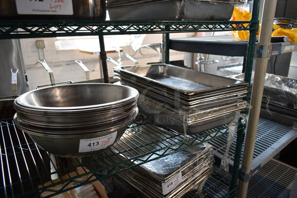 ALL ONE MONEY! Tier Lot of Various Items Including Stainless Steel Full Size Drop In Bins and Bowls - Image 2 of 5