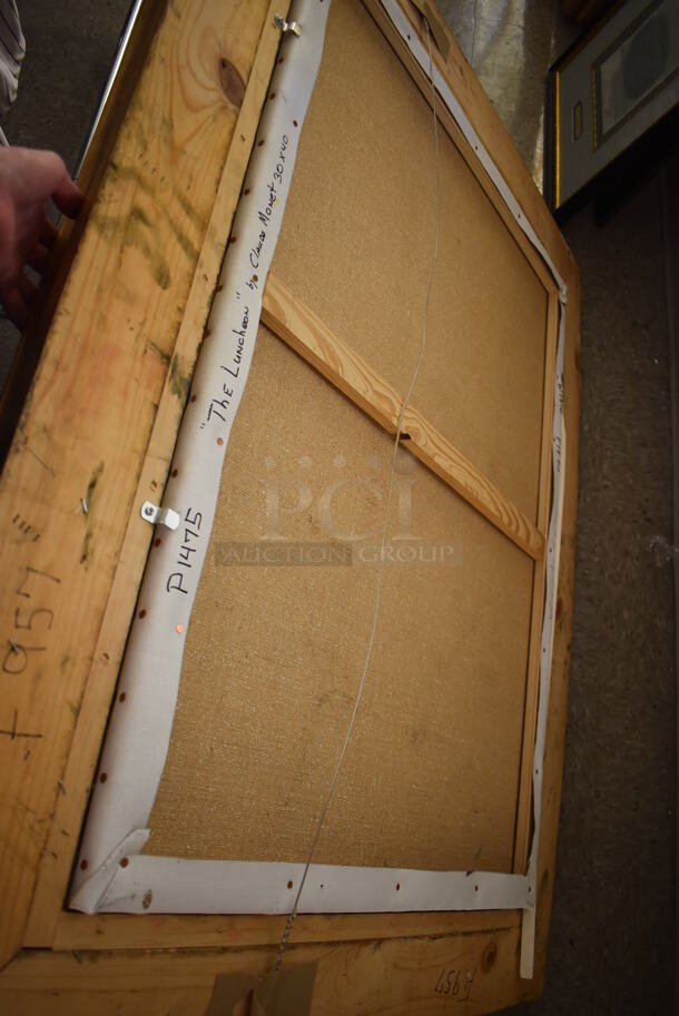 Framed Canvas Painting Reproduction of The Luncheon by Claude Monet From Art Dealer Ed Mero! - Image 7 of 7