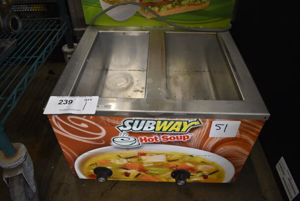 Duke Model CSW-2-T-AM Stainless Steel Commercial Countertop 2 Well Food Warmer w/ Poly 2 Tier Rack. 120 Volts, 1 Phase. 18x16x38. Tested and Working! - Image 3 of 5