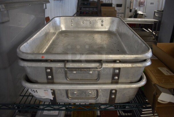 3 Metal Baking Pans w/ Handles. 18x24x4.5. 3 Times Your Bid! - Image 1 of 3