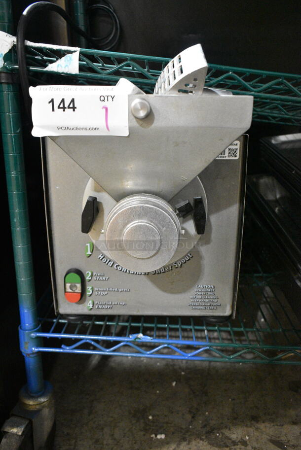 Olde Tyme PN2 Stainless Steel Commercial Countertop Nut Grinder Base w/ Hopper Mount. 115 Volts, 1 Phase. Tested and Working! - Image 1 of 10