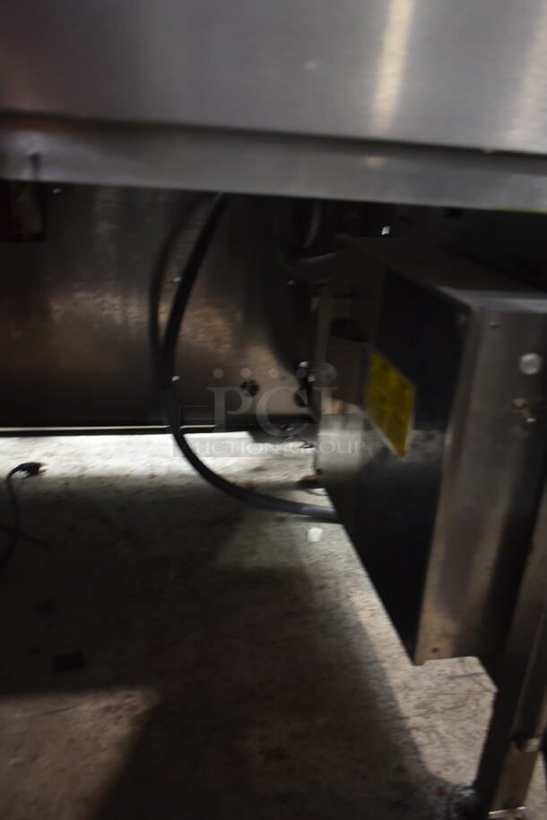 Belshaw 634 Stainless Steel Commercial Electric Powered Donut Fryer w/ Dough Dropper w/ Motor, Hopper and Plunger. 208/240 Volts, 3 Phase.  - Image 6 of 11