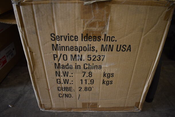 10 BRAND NEW IN BOX! Stainless Steel Non Slip Round Trays. 14x14x1.5. 10 18000 - Image 4 of 4