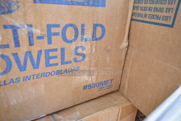 PALLET LOT of 31 BRAND NEW Boxes Including 95HT1R Dart 95HT1R 9 1/2" x 9" x 3" White Foam Square Take Out Container with Hinged Lid - 200/Case, 626NSL Solo 626NSL Prima PET Plastic Cold Cup Strawless Lid - 1000/Case, 433TRAYT0608 EcoChoice 8" x 6" Molded Fiber / Pulp Rectangular Tray - 500/Case, 451204C Polar Tech Thermo Chill Insulated Shipping Box with Foam Container 8" x 6" x 4 1/4" - 12/Case, 50012W Choice 12 oz. White Poly Paper Hot Cup - 1000/Case, 500MFT Lavex White M-Fold (Multifold) Towel - 4000/Case, 394365XL Noble Products Powder-Free Disposable Clear Vinyl Gloves for Foodservice - Extra Large - 1000/Case, 2 Box 182RRF14 Choice 10" x 14" Plastic Food Bag On A Roll - 1000/Case, 347WG2P5 Visions 5 oz. Heavy Weight Clear 2-Piece Plastic Wine Goblet - 360/Case, 3 Box 500CC07 Choice 7 oz. Clear PET Plastic Cold Cup - 1000/Case, 4 Box 395TO961 EcoChoice 9" x 6" x 3" Compostable Sugarcane / Bagasse 1 Compartment Take-Out Container - 200/Case, 5001RT800B Lavex 8" White Hardwound Paper Towel, 800 Feet / Roll - 6/Case. 31 Times Your Bid!  - Image 9 of 12