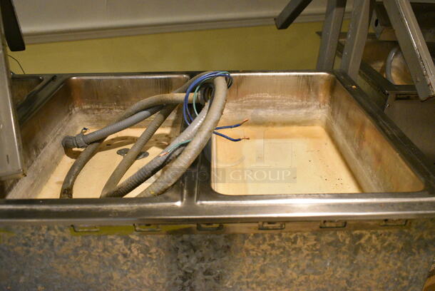 Buffet Station w/ 2 Steam Table Inserts and Sneeze Guard. BUYER MUST REMOVE: Bring Tools and Manpower Needed To Remove This Item. This Unit Was In Working Condition When the Restaurant Closed. (main dining room) - Image 4 of 9