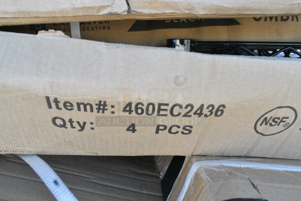 Box of 4 BRAND NEW SCRATCH AND DENT! Regency 460EC2436 24" x 36" NSF Chrome Wire Shelf. May Be Missing Pieces.  - Image 2 of 2