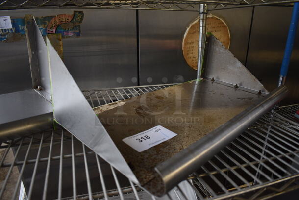 Stainless Steel Shelf w/ Wall Mount Brackets. 24x12x8 - Image 1 of 2