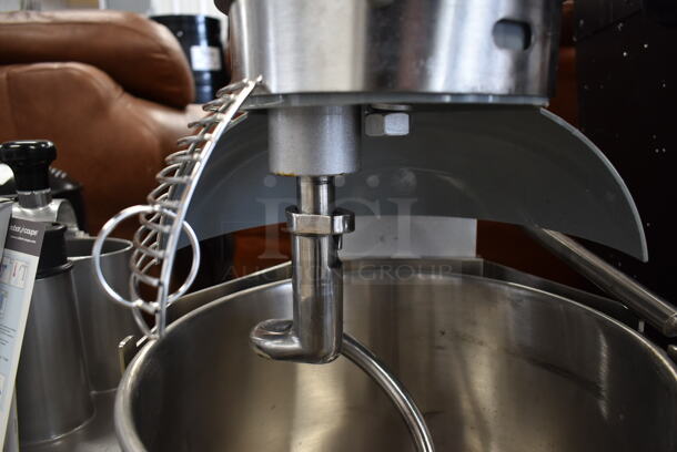 Galaxy 177GMIX20 Commercial 20 Quart Planetary Dough Mixer w/ Stainless Steel Mixing Bowl, Bowl Guard, Dough Hook and Paddle Attachments. 110 Volts, 1 Phase. Cannot Test Due To Cut Power Cord - Image 9 of 9