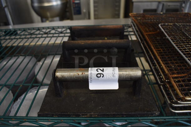 3 Metal Bacon Presses. 8.5x4.5x3. 3 Times Your Bid! - Image 1 of 3