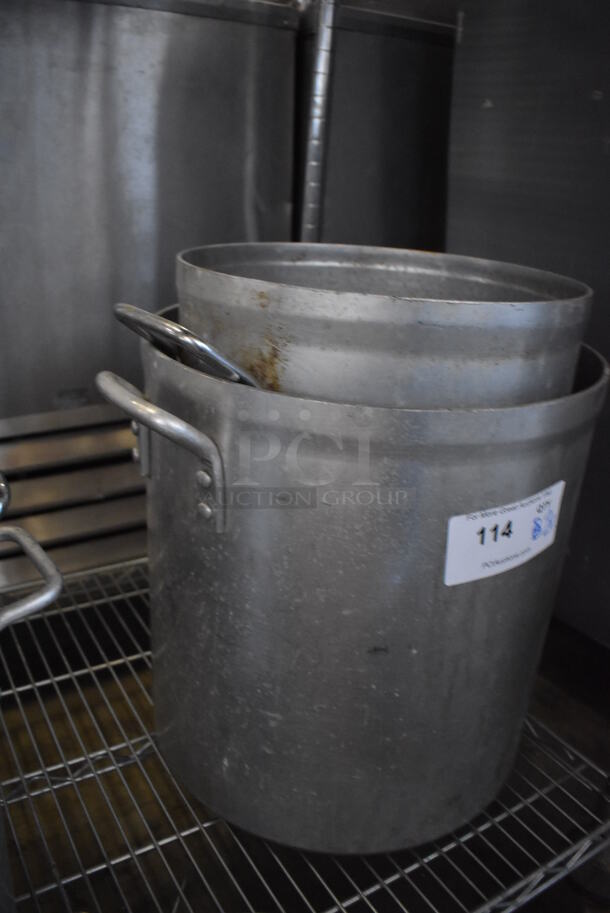 2 Various Metal Stock Pots. Includes 16x12x12.5. 2 Times Your Bid! - Image 2 of 6