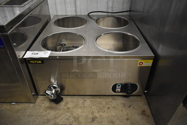 Vevor BW7L-4 Stainless Steel Commercial Countertop Electric Powered Food Warmer. 110-120 Volts, 1 Phase. Tested and Powers On But Does Not Get Warm