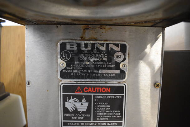 Bunn Model STF-15 Metal Commercial Countertop 3 Burner Coffee Machine w/ Hot Water Dispenser. 120 Volts, 1 Phase. 11x19x22 - Image 5 of 6