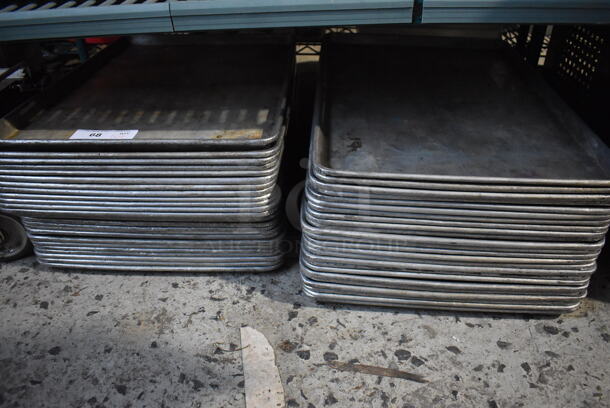 ALL ONE MONEY! Lot of Approximately 40 Metal Full Size Baking Pans. 18x26x1