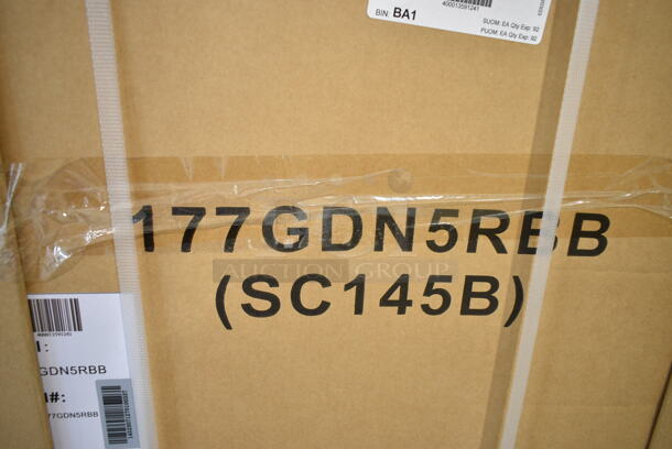 BRAND NEW IN BOX! Galaxy 177GDN5RBB Metal Commercial Single Door Reach In Cooler Merchandiser w/ Poly Coated Racks and Red, White, and Blue LED Lighting. 110-120 Volts, 1 Phase. Tested and Working! - Image 3 of 4