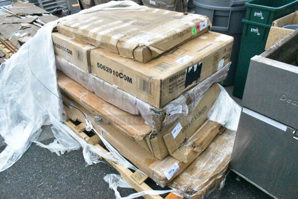 3 BRAND NEW SCRATCH AND DENT! Items Including 2 5062910COM Ameriwood Home Franklin Accent Table With 2 Drawers, 28"H x 22"W x 15-9/16"D, Stone Blue, 3236398 Metal Bed Frame. May Be Missing Pieces. 3 Times Your Bid!  - Image 2 of 5