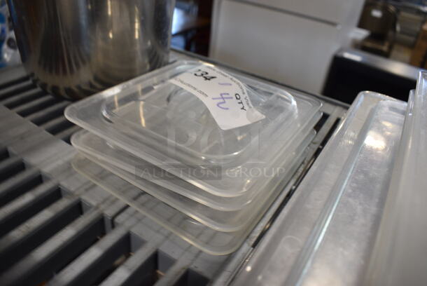 ALL ONE MONEY! Lot of 4 Clear Poly 1/6 Size Drop In Bin Lids! - Image 2 of 2