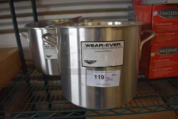 3 Various BRAND NEW! Vollrath Metal Stock Pots. 16.5x13x10.5, 19x15x10, 14x11x9. 3 Times Your Bid! - Image 5 of 5