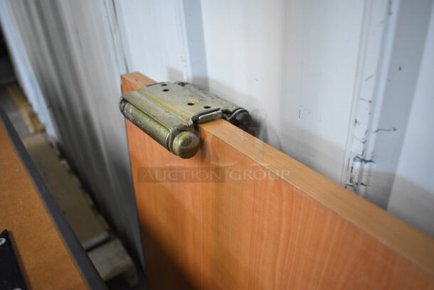 Wood Pattern Swinging Door w/ 2 Hinges. 35x3.5x36 - Image 3 of 4