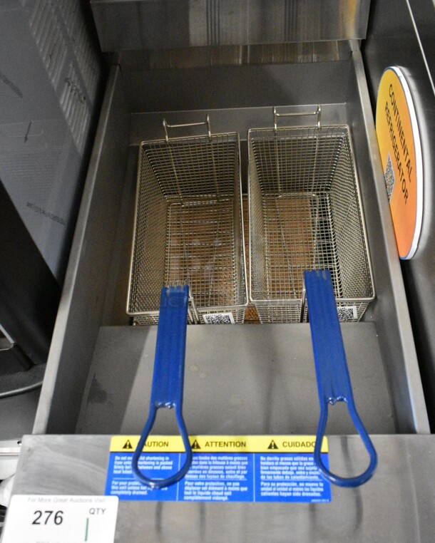 BRAND NEW SCRATCH AND DENT! 2024 Pitco Frialator SG14 Stainless Steel Commercial Floor Style Natural Gas 40-50 lb Deep Fat Fryer w/ 2 Metal Fry Baskets. 110,000 BTU - Image 8 of 11
