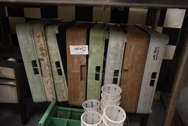 ALL ONE MONEY! Lot of Poly Dish Caddies and Dolly. (dish room) - Image 3 of 4